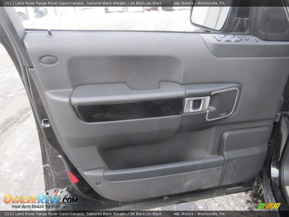 2011 Land Rover Range Rover Supercharged Santorini Black Metallic / Jet Black/Jet Black Photo #10