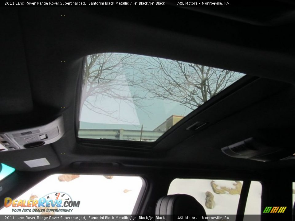 2011 Land Rover Range Rover Supercharged Santorini Black Metallic / Jet Black/Jet Black Photo #11