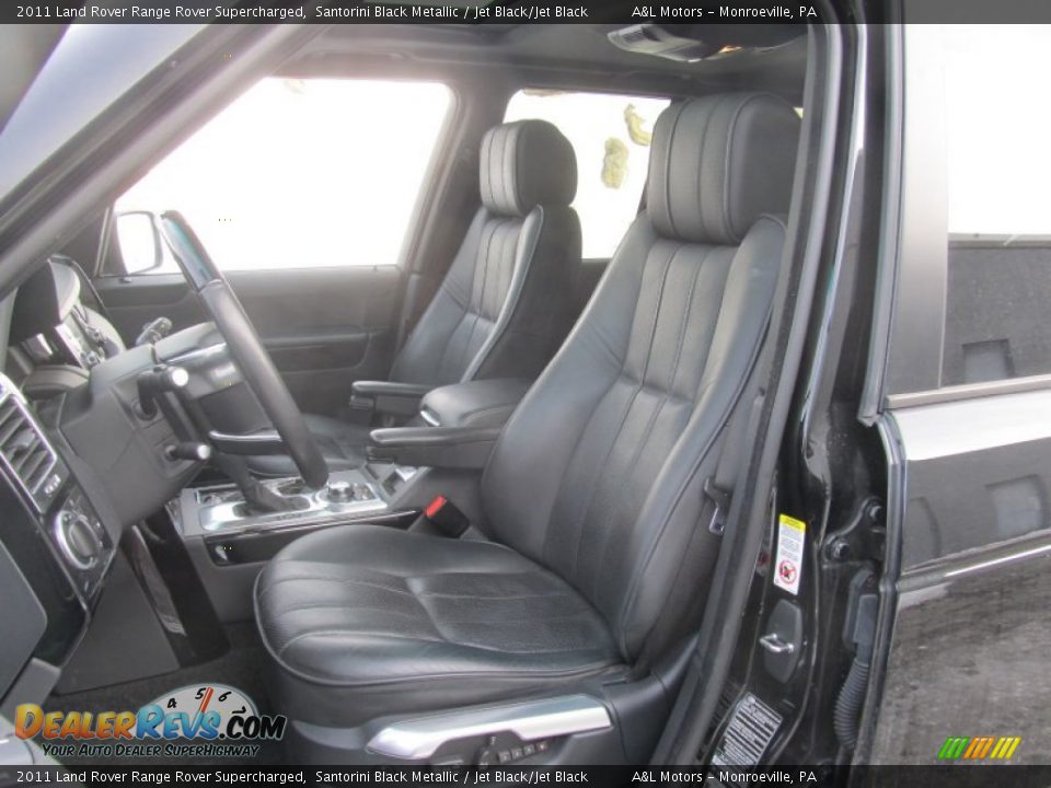 2011 Land Rover Range Rover Supercharged Santorini Black Metallic / Jet Black/Jet Black Photo #12