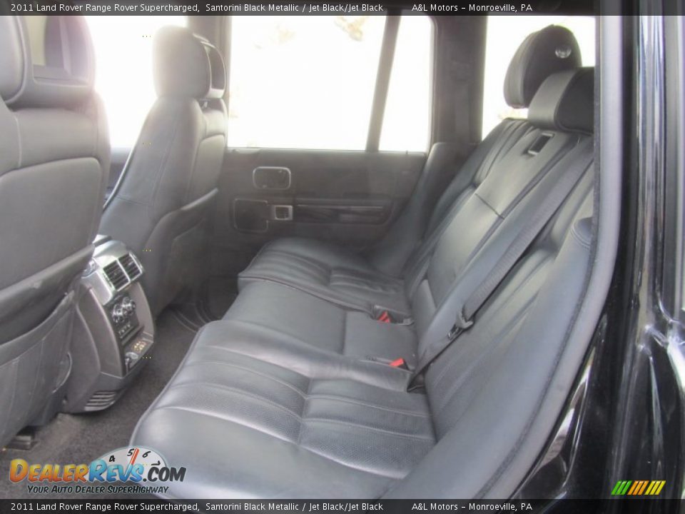 2011 Land Rover Range Rover Supercharged Santorini Black Metallic / Jet Black/Jet Black Photo #13