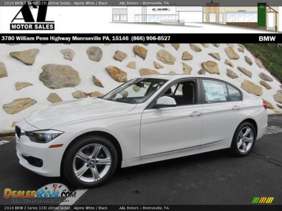 2014 BMW 3 Series 328i xDrive Sedan Alpine White / Black Photo #1