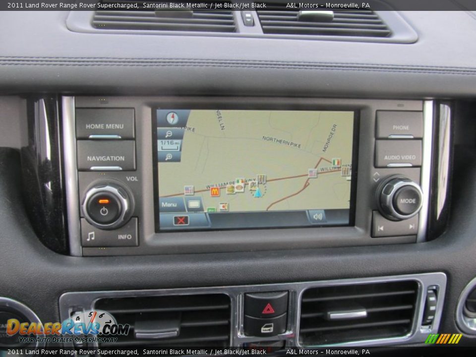 2011 Land Rover Range Rover Supercharged Santorini Black Metallic / Jet Black/Jet Black Photo #15