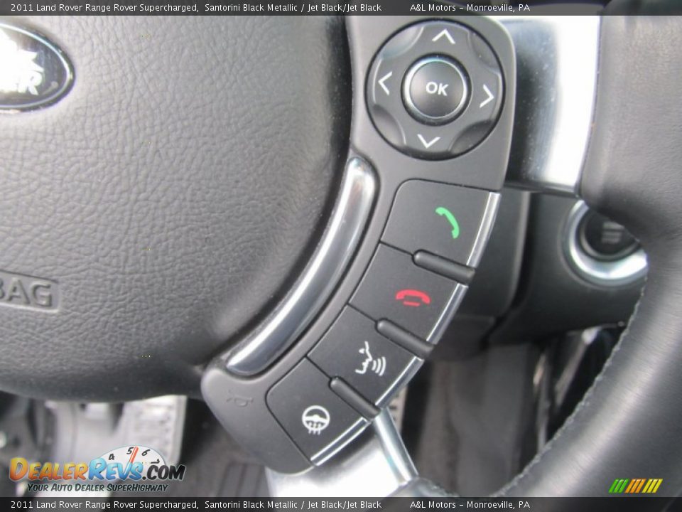 2011 Land Rover Range Rover Supercharged Santorini Black Metallic / Jet Black/Jet Black Photo #18