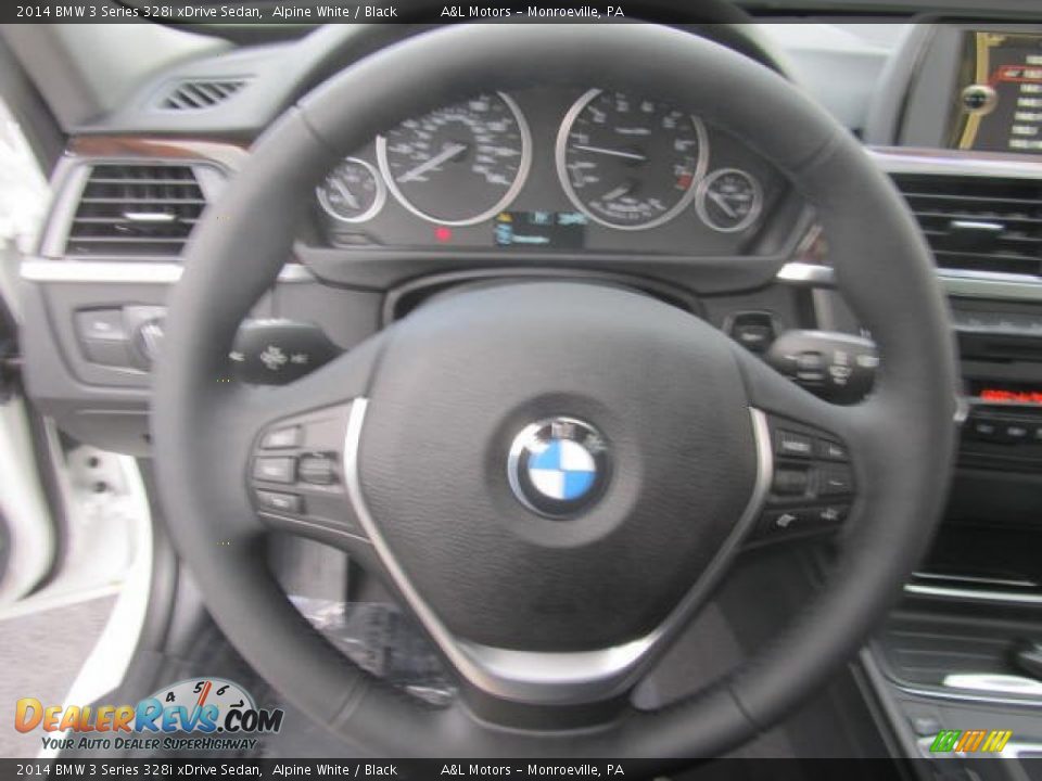 2014 BMW 3 Series 328i xDrive Sedan Alpine White / Black Photo #13