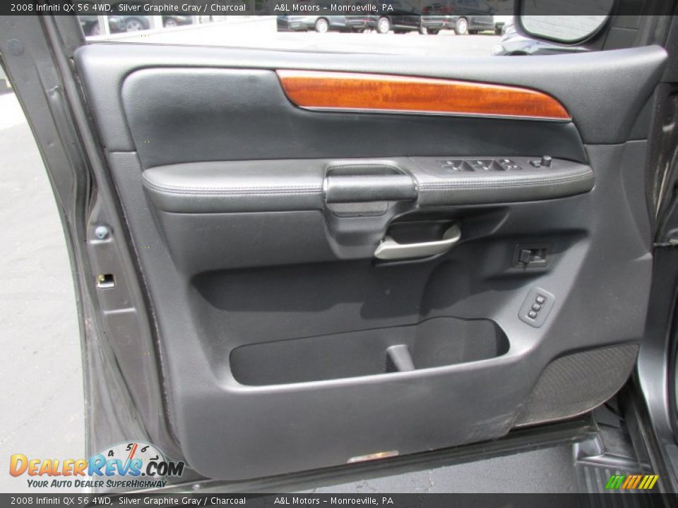 2008 Infiniti QX 56 4WD Silver Graphite Gray / Charcoal Photo #9