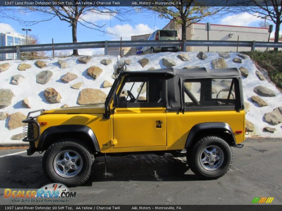 AA Yellow 1997 Land Rover Defender 90 Soft Top Photo #2