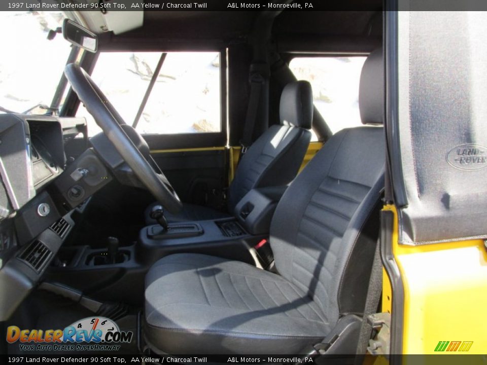 Front Seat of 1997 Land Rover Defender 90 Soft Top Photo #11