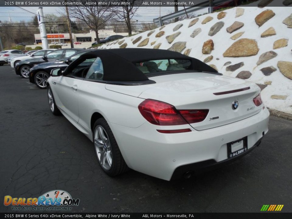 2015 BMW 6 Series 640i xDrive Convertible Alpine White / Ivory White Photo #4