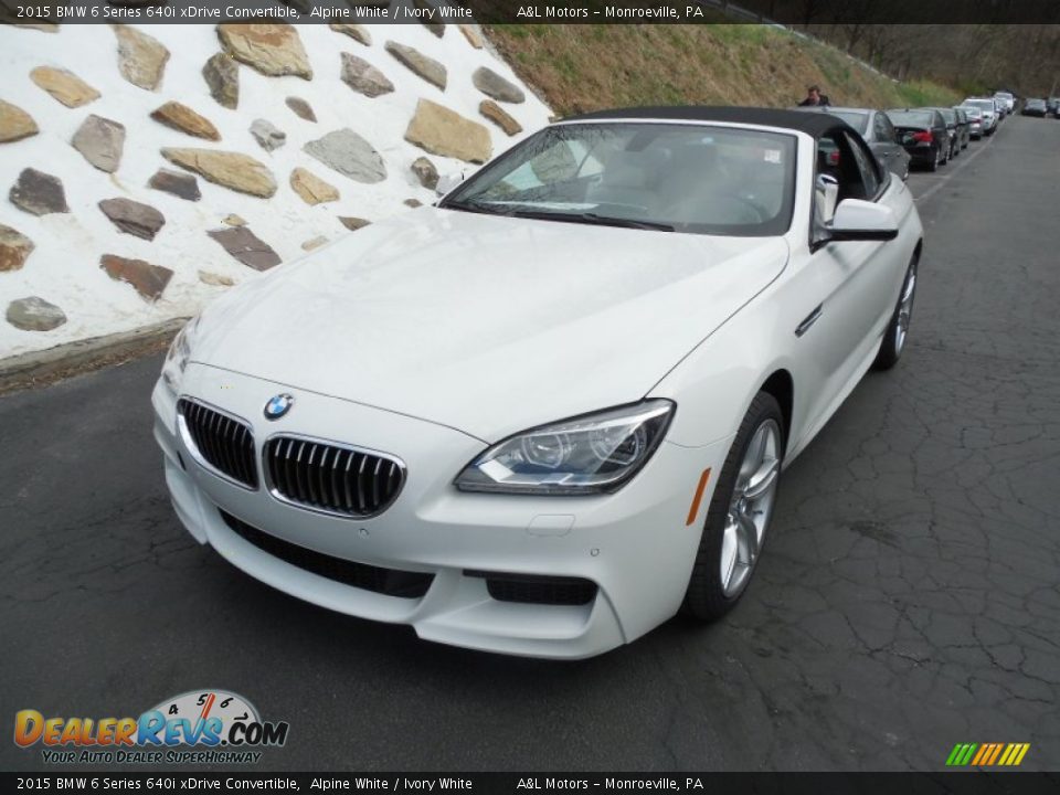 2015 BMW 6 Series 640i xDrive Convertible Alpine White / Ivory White Photo #9