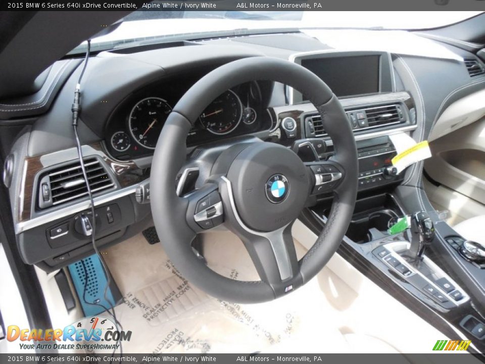 Dashboard of 2015 BMW 6 Series 640i xDrive Convertible Photo #13