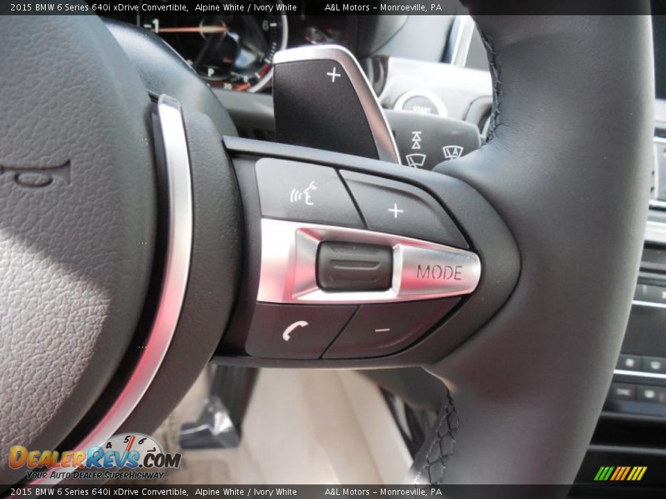 Controls of 2015 BMW 6 Series 640i xDrive Convertible Photo #17