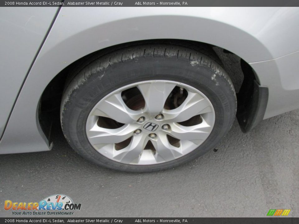2008 Honda Accord EX-L Sedan Alabaster Silver Metallic / Gray Photo #3