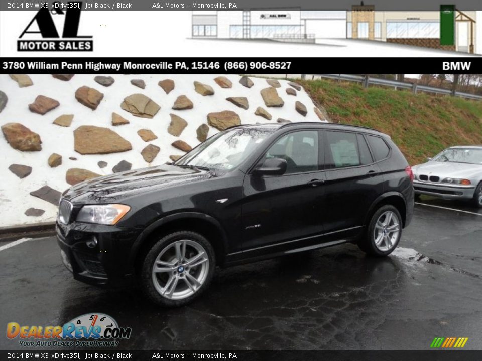 2014 BMW X3 xDrive35i Jet Black / Black Photo #1