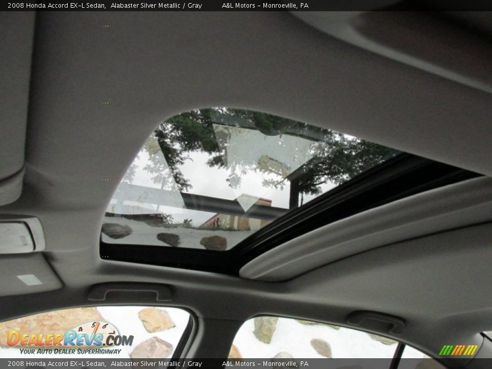 2008 Honda Accord EX-L Sedan Alabaster Silver Metallic / Gray Photo #11