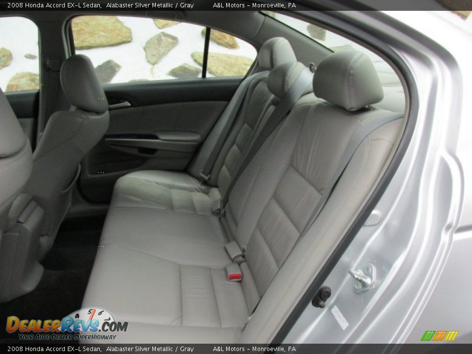 2008 Honda Accord EX-L Sedan Alabaster Silver Metallic / Gray Photo #13