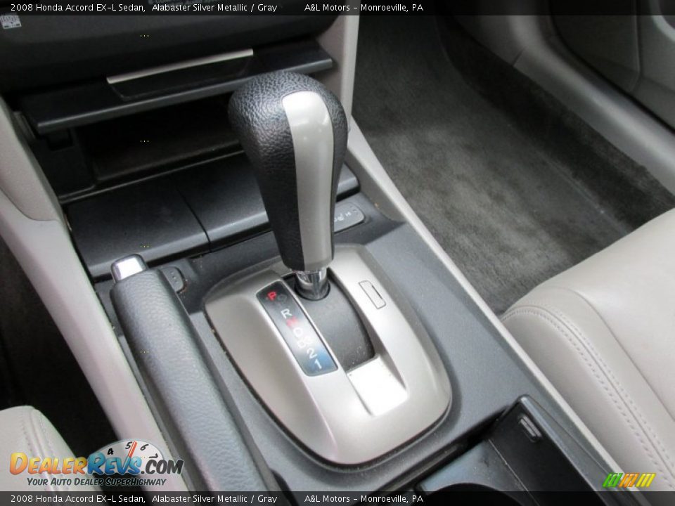 2008 Honda Accord EX-L Sedan Alabaster Silver Metallic / Gray Photo #15