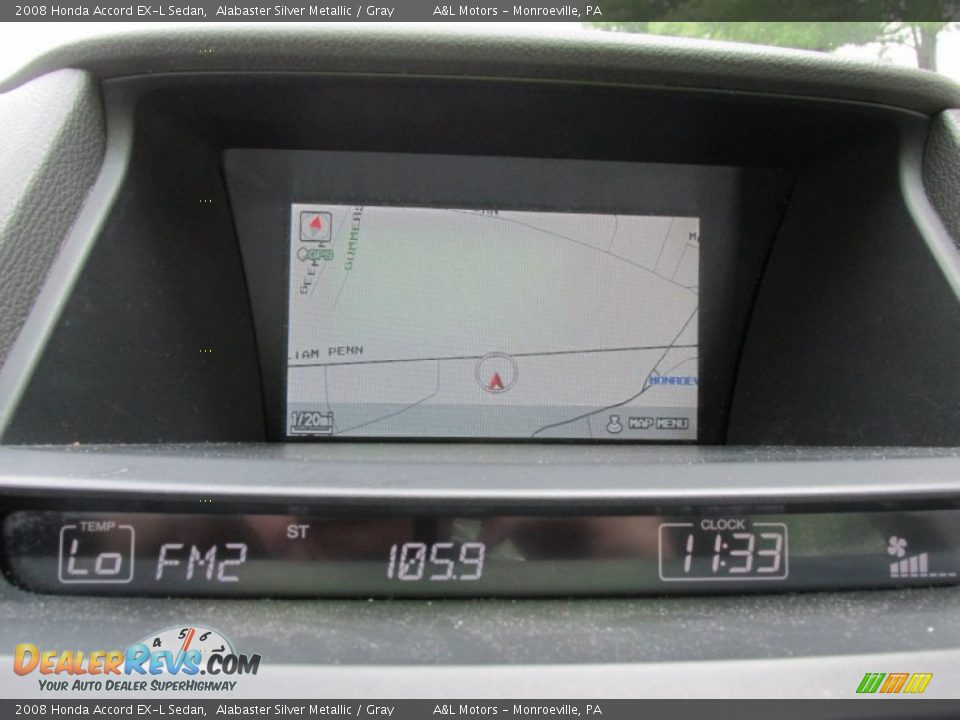 2008 Honda Accord EX-L Sedan Alabaster Silver Metallic / Gray Photo #16