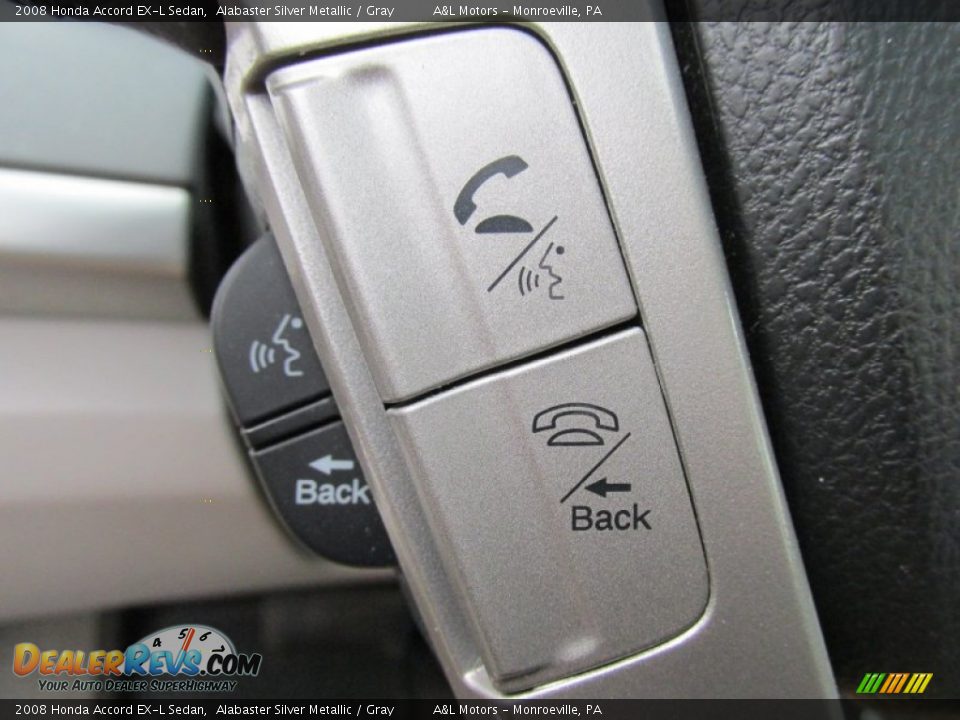 2008 Honda Accord EX-L Sedan Alabaster Silver Metallic / Gray Photo #18