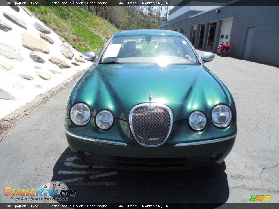 2006 Jaguar S-Type 4.2 British Racing Green / Champagne Photo #8