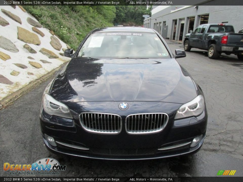 2012 BMW 5 Series 528i xDrive Sedan Imperial Blue Metallic / Venetian Beige Photo #8