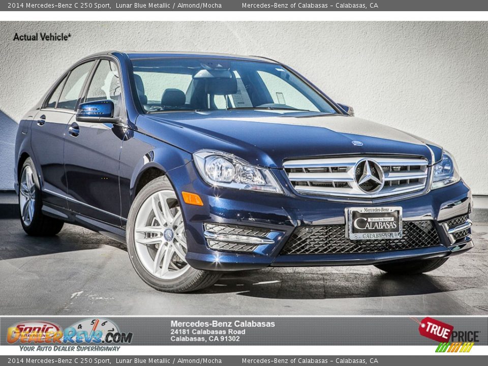 2014 Mercedes-Benz C 250 Sport Lunar Blue Metallic / Almond/Mocha Photo #1