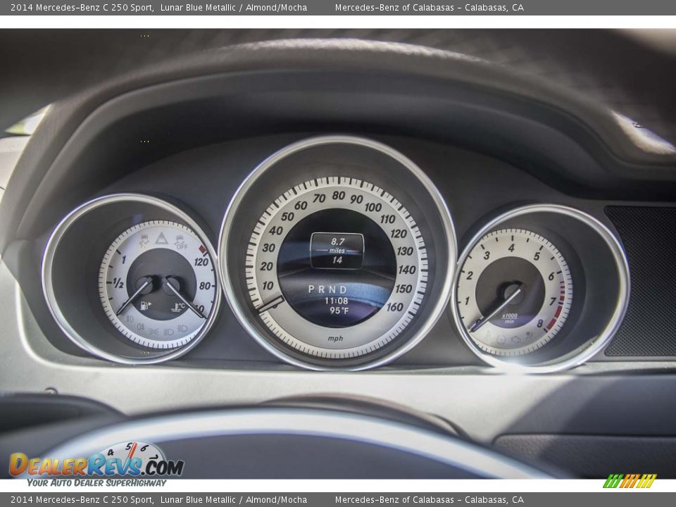 2014 Mercedes-Benz C 250 Sport Lunar Blue Metallic / Almond/Mocha Photo #6
