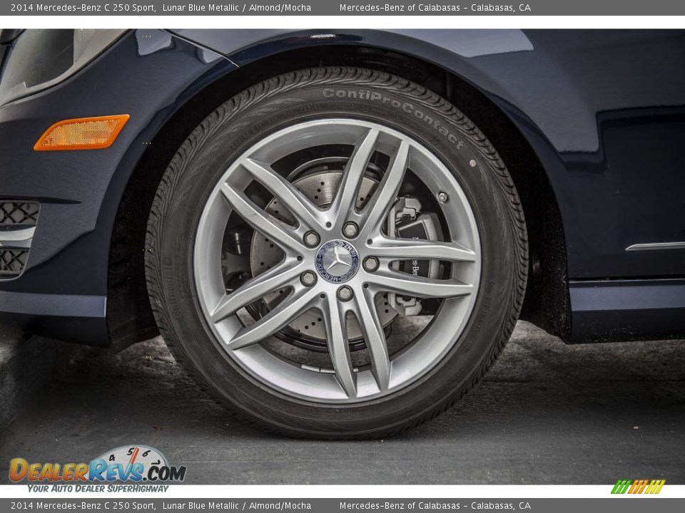 2014 Mercedes-Benz C 250 Sport Lunar Blue Metallic / Almond/Mocha Photo #10