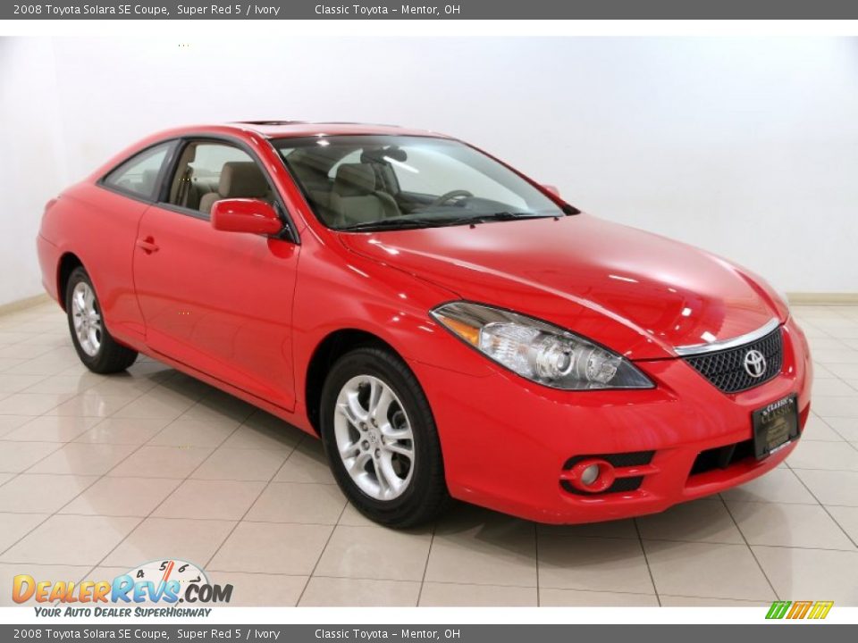 2008 Toyota Solara SE Coupe Super Red 5 / Ivory Photo #1