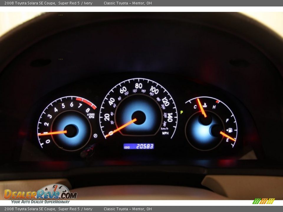 2008 Toyota Solara SE Coupe Gauges Photo #8