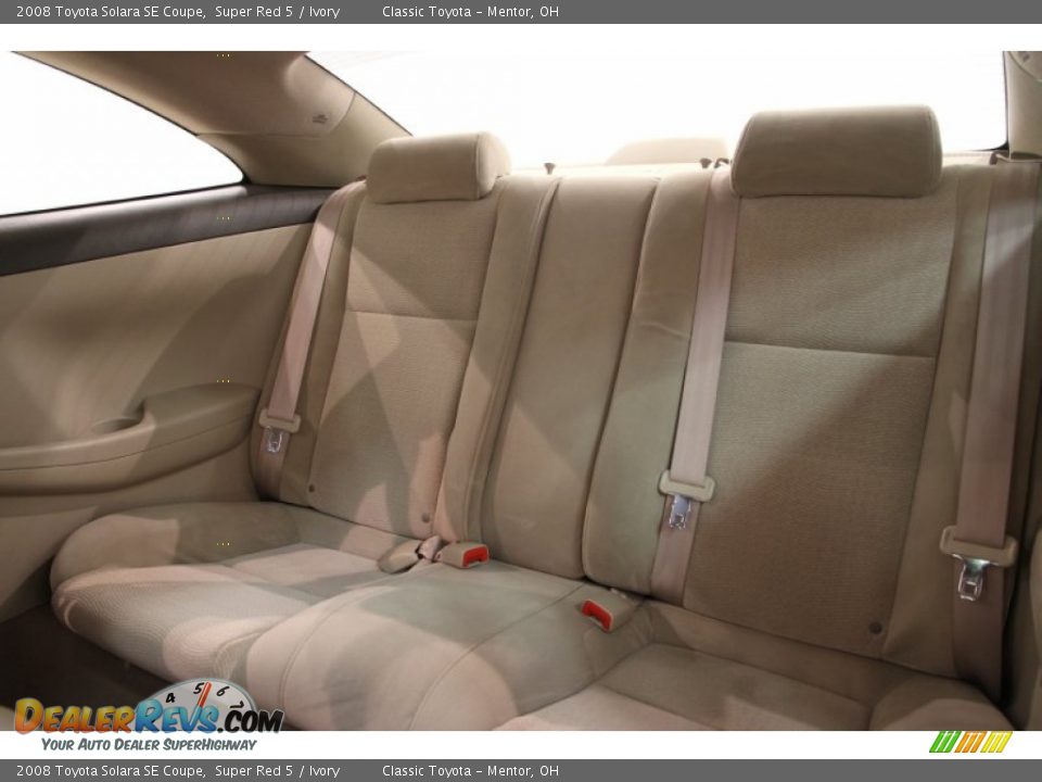 2008 Toyota Solara SE Coupe Super Red 5 / Ivory Photo #17