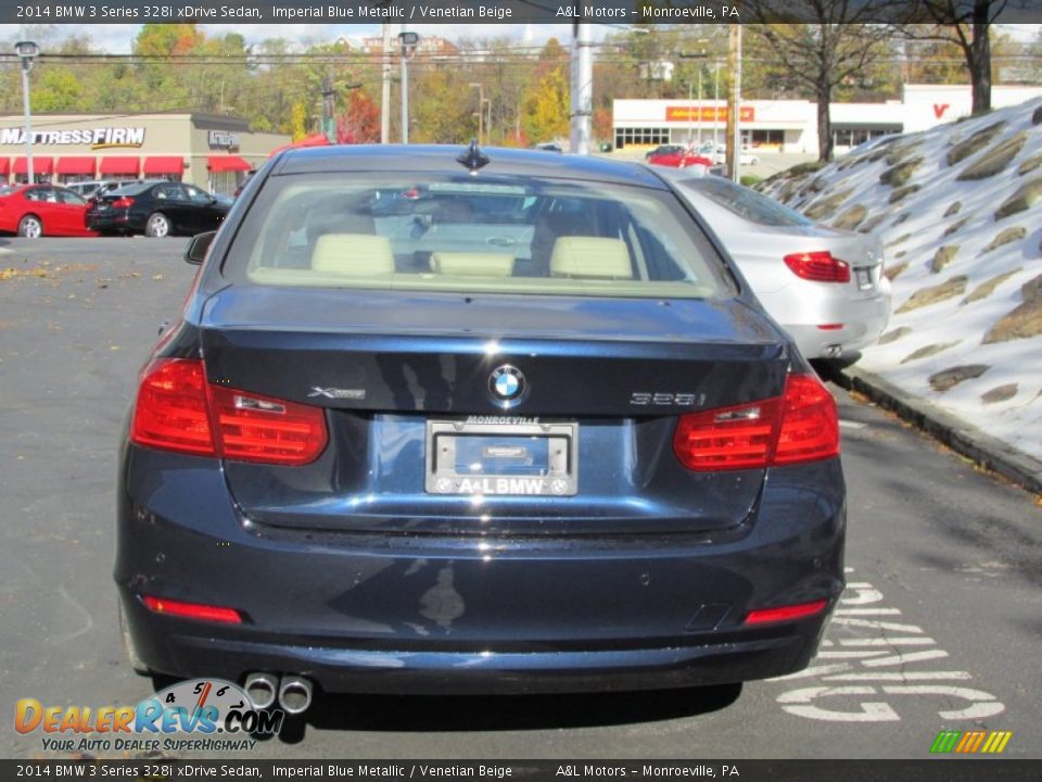 2014 BMW 3 Series 328i xDrive Sedan Imperial Blue Metallic / Venetian Beige Photo #5
