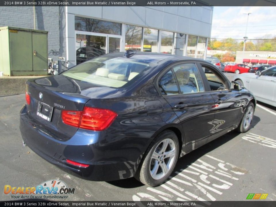 2014 BMW 3 Series 328i xDrive Sedan Imperial Blue Metallic / Venetian Beige Photo #6