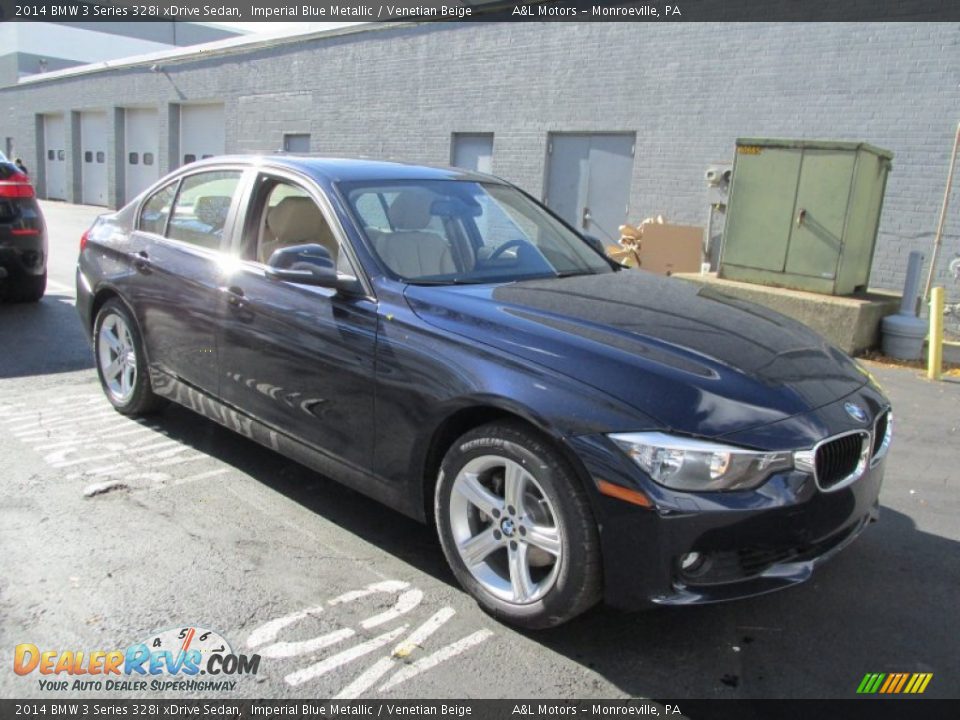 2014 BMW 3 Series 328i xDrive Sedan Imperial Blue Metallic / Venetian Beige Photo #7