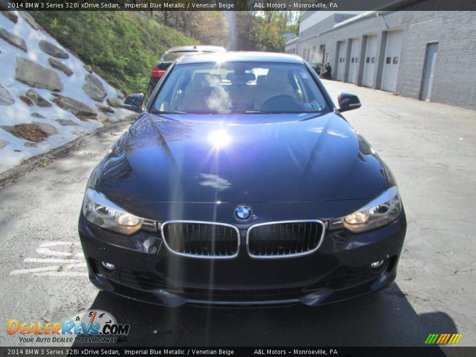 2014 BMW 3 Series 328i xDrive Sedan Imperial Blue Metallic / Venetian Beige Photo #8