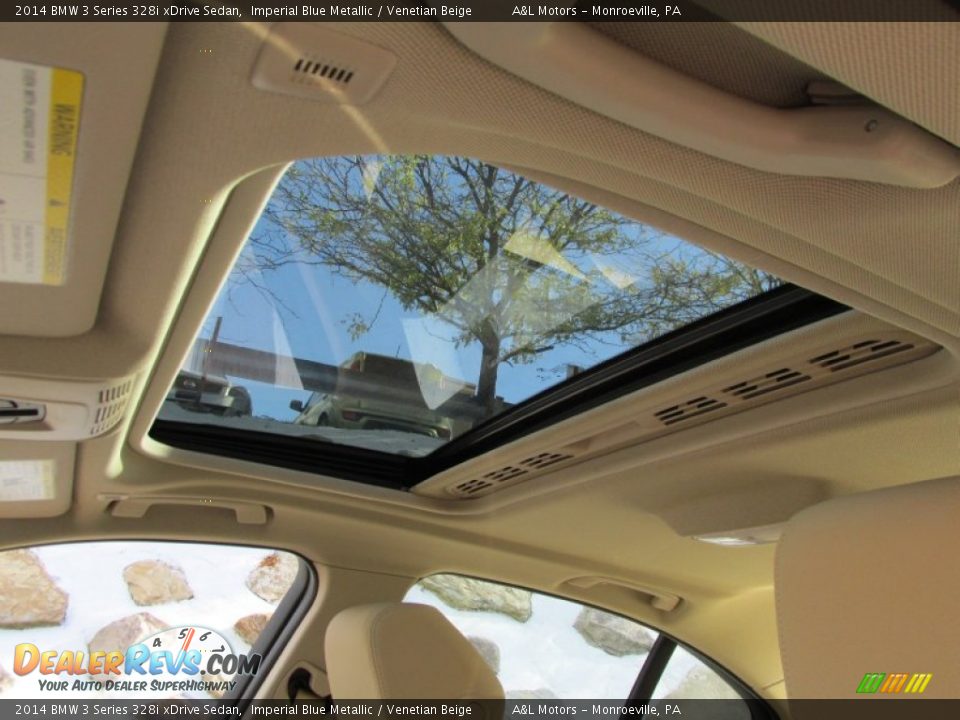 2014 BMW 3 Series 328i xDrive Sedan Imperial Blue Metallic / Venetian Beige Photo #10