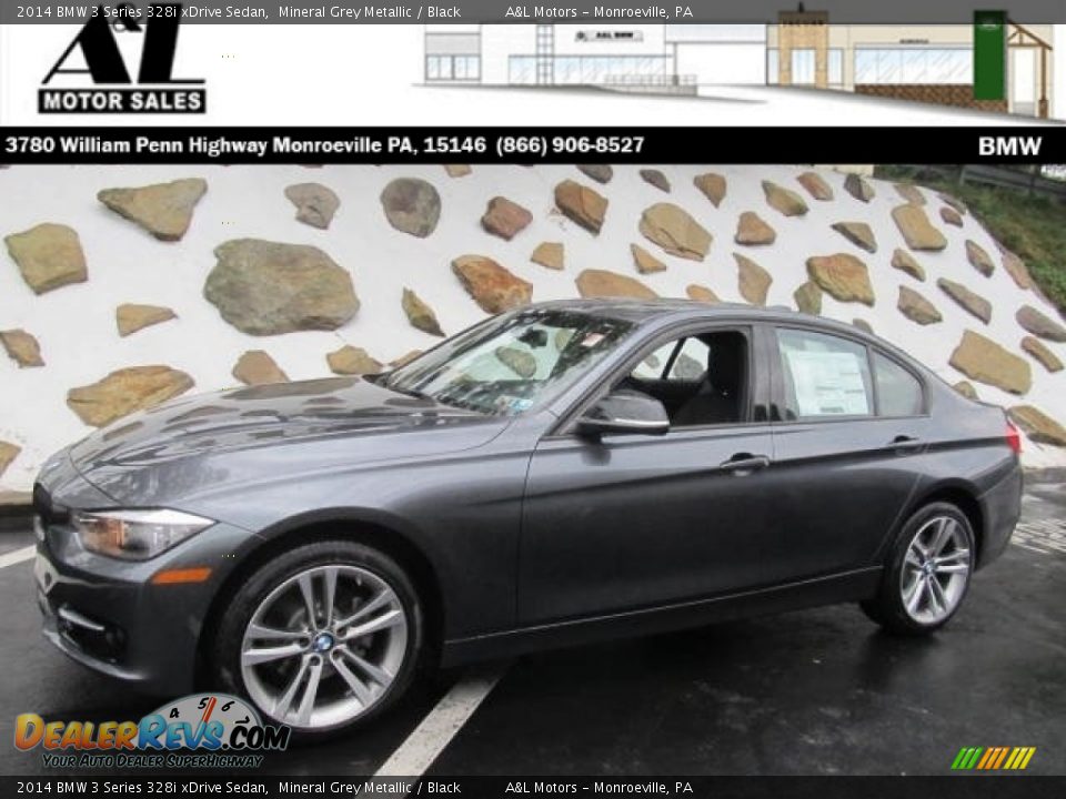 2014 BMW 3 Series 328i xDrive Sedan Mineral Grey Metallic / Black Photo #1