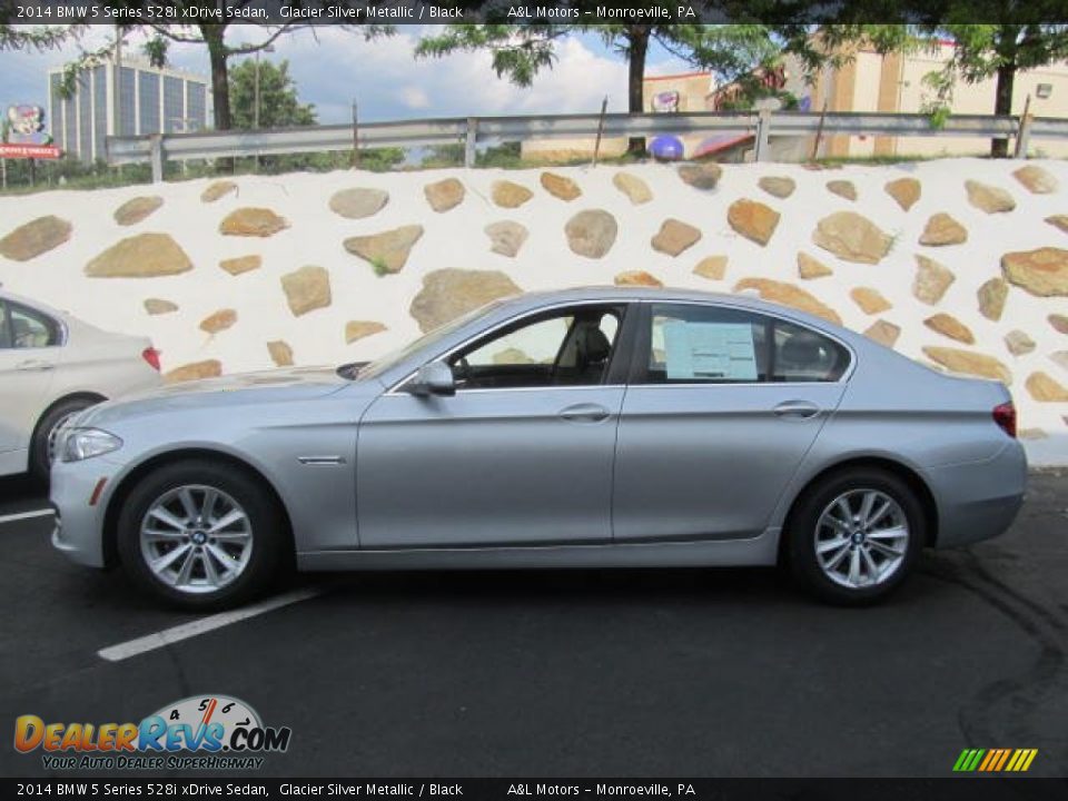 2014 BMW 5 Series 528i xDrive Sedan Glacier Silver Metallic / Black Photo #2