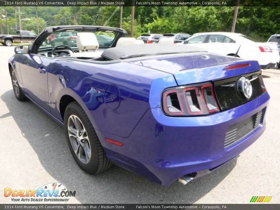 2014 Ford Mustang V6 Convertible Deep Impact Blue / Medium Stone Photo #4