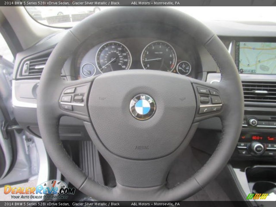 2014 BMW 5 Series 528i xDrive Sedan Glacier Silver Metallic / Black Photo #14