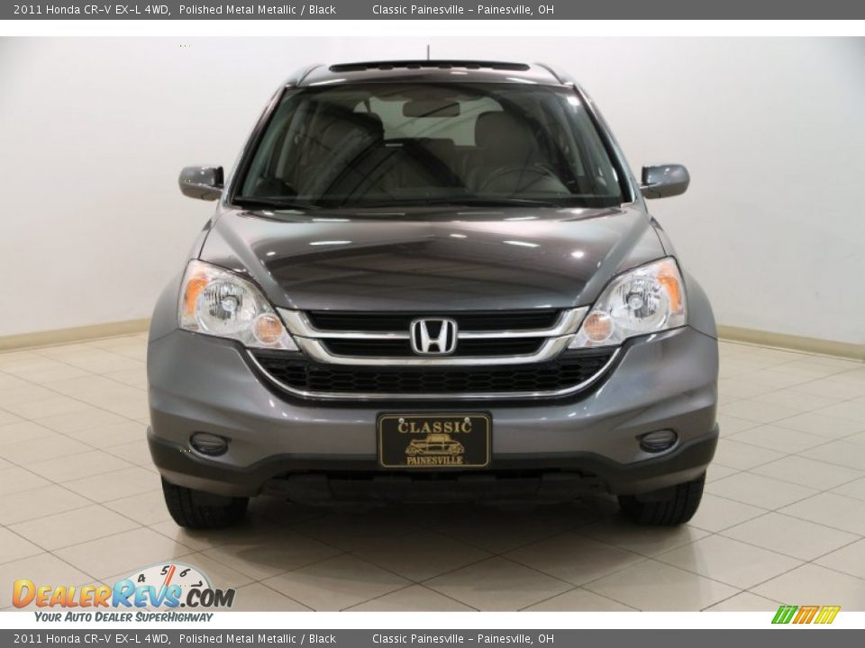 2011 Honda CR-V EX-L 4WD Polished Metal Metallic / Black Photo #2
