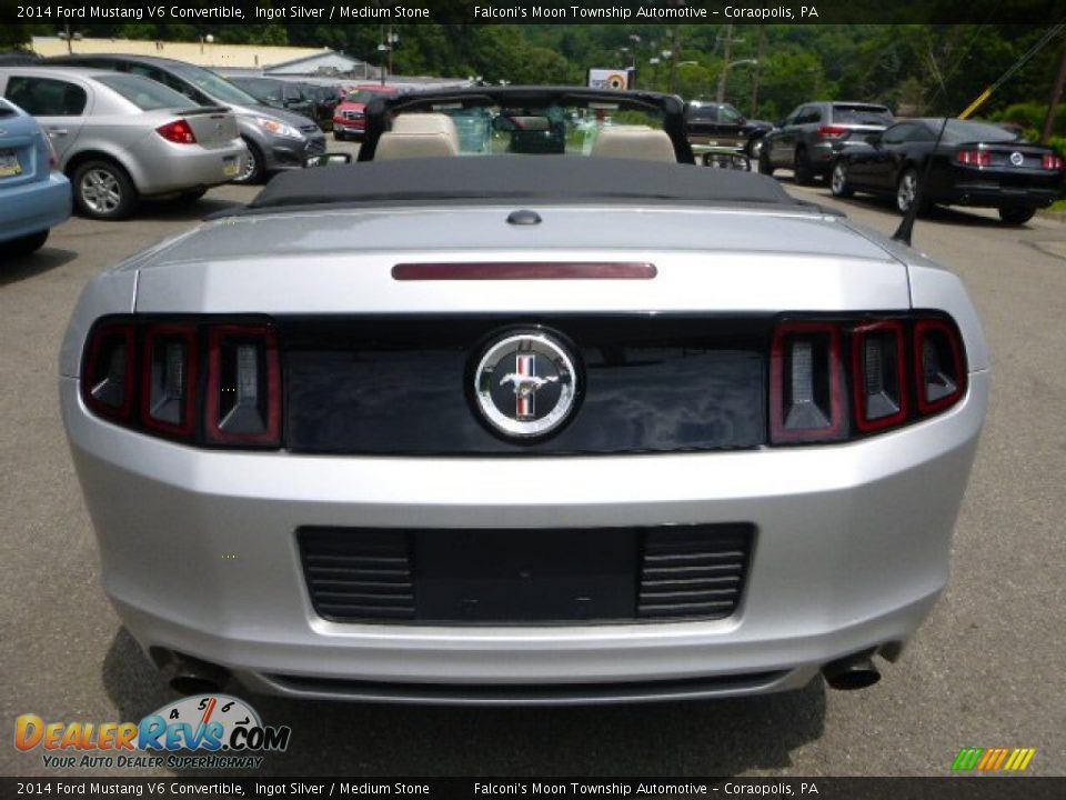 2014 Ford Mustang V6 Convertible Ingot Silver / Medium Stone Photo #3