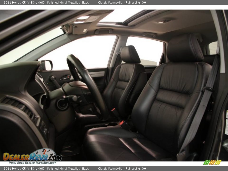 2011 Honda CR-V EX-L 4WD Polished Metal Metallic / Black Photo #5