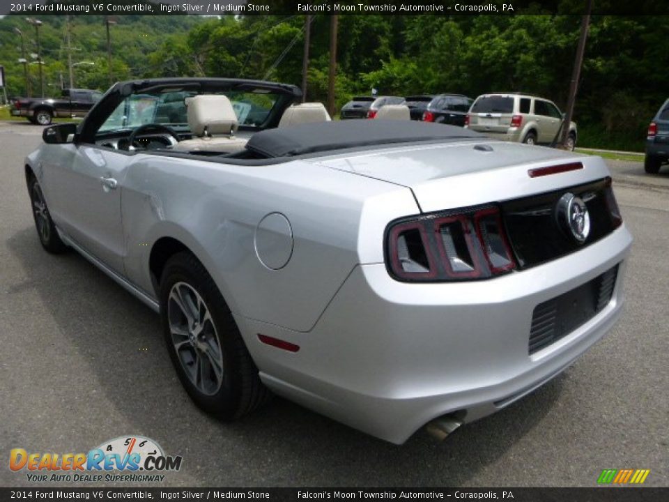 2014 Ford Mustang V6 Convertible Ingot Silver / Medium Stone Photo #4