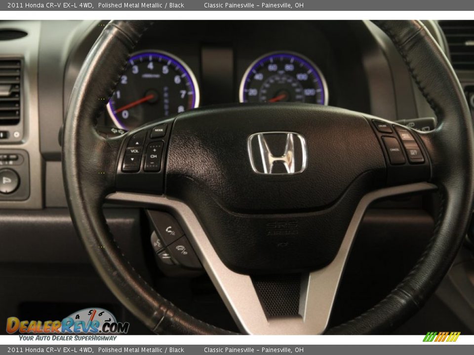 2011 Honda CR-V EX-L 4WD Polished Metal Metallic / Black Photo #6