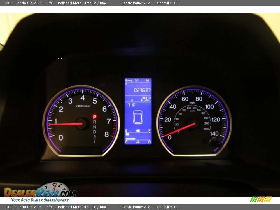 2011 Honda CR-V EX-L 4WD Polished Metal Metallic / Black Photo #7