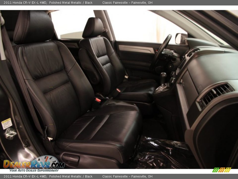 2011 Honda CR-V EX-L 4WD Polished Metal Metallic / Black Photo #13