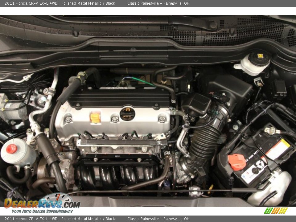 2011 Honda CR-V EX-L 4WD Polished Metal Metallic / Black Photo #17