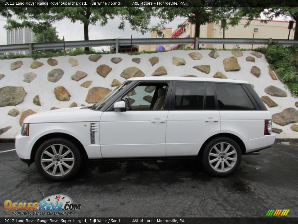 2012 Land Rover Range Rover Supercharged Fuji White / Sand Photo #2