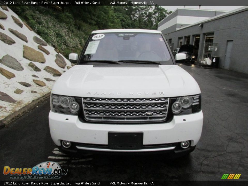 2012 Land Rover Range Rover Supercharged Fuji White / Sand Photo #8
