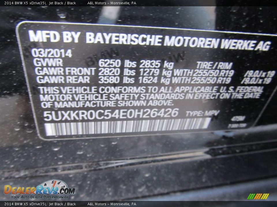 2014 BMW X5 xDrive35i Jet Black / Black Photo #19